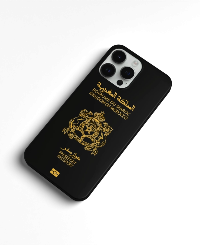 Coque iPhone “Noir” Passeport Marocain – Image 2