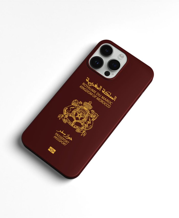 Coque iPhone “Rouge” Passeport Marocain – Image 2