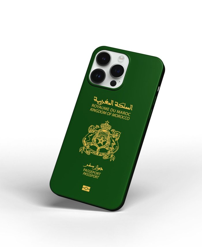 Coque iPhone “Vert” Passeport Marocain – Image 4
