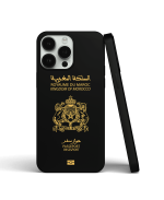 Coque iPhone “Noir” Passeport Marocain
