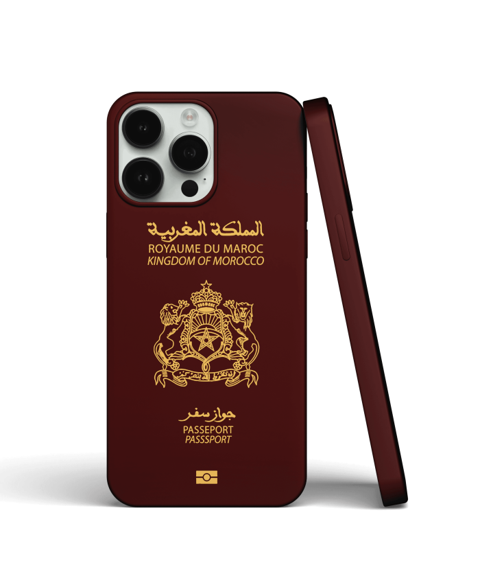 Coque iPhone “Rouge” Passeport Marocain – Image 1
