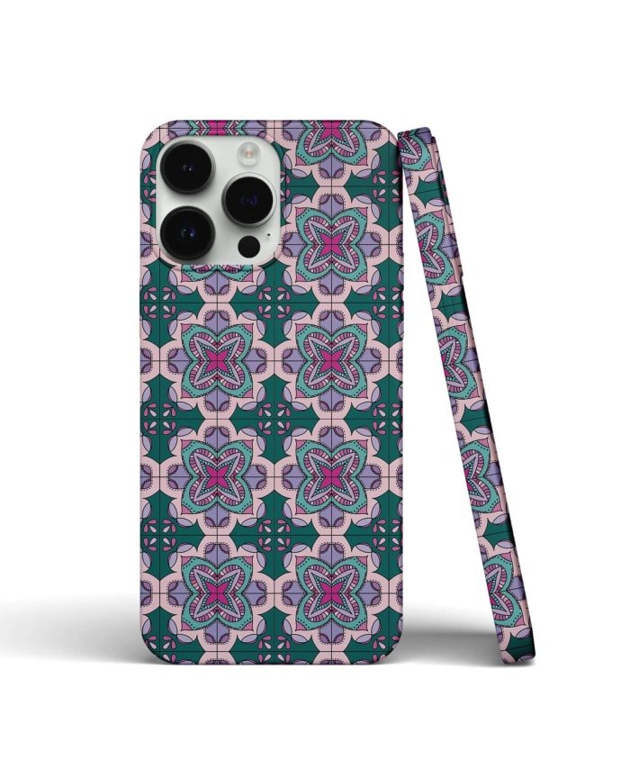 Coque iPhone Motif Géométrique Vintage – Image 1