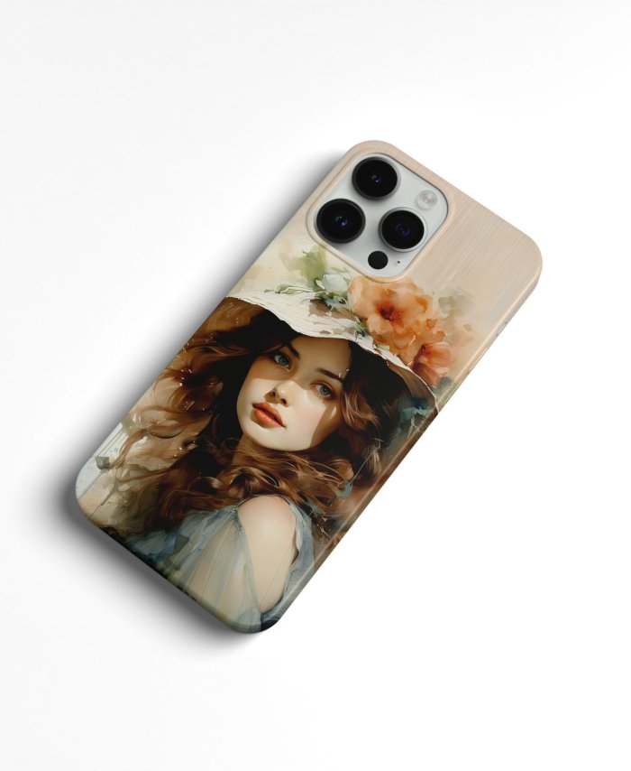 Coque iPhone Femme Vintage Chapeau Fleuri – Image 2