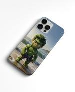 Coque iPhone fun - Hulk en version miniature sur la plage – Image 2
