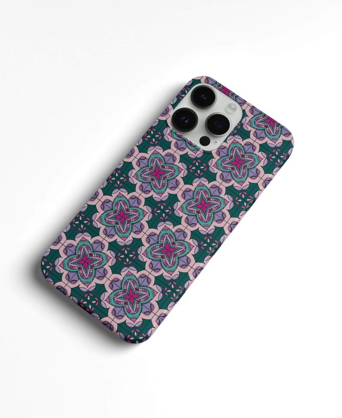 Coque iPhone Motif Géométrique Vintage – Image 4