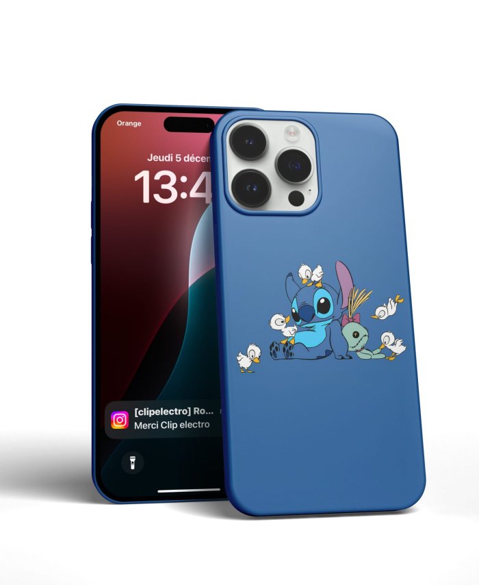 Coque iPhone Stitch Bleu Adorable – Image 3