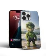 Coque iPhone fun - Hulk en version miniature sur la plage – Image 3