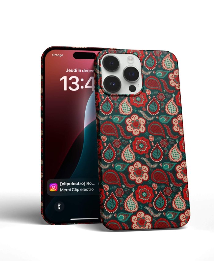 Coque iPhone Motif Floral Oriental – Image 3