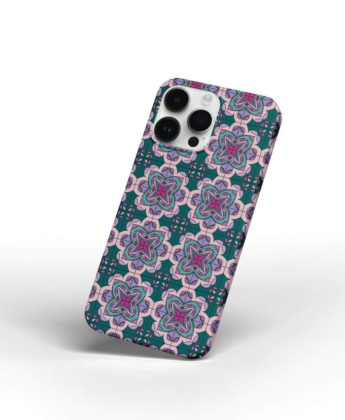 Coque iPhone Motif Géométrique Vintage – Image 2