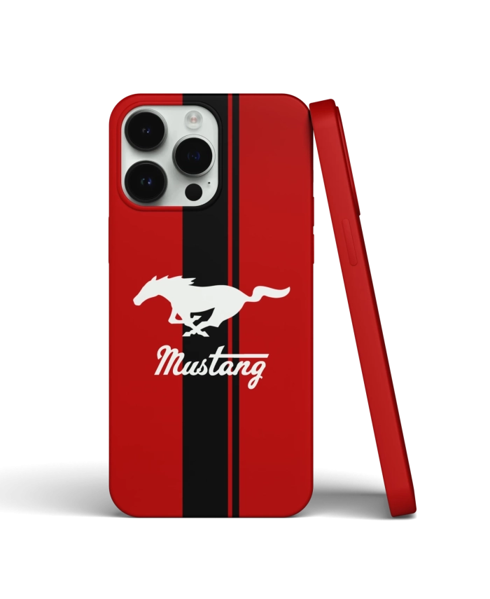 Coque iPhone Mustang Racing Rouge – Image 1