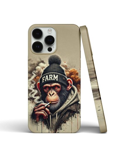 Coque iPhone Design Singe Fumeur