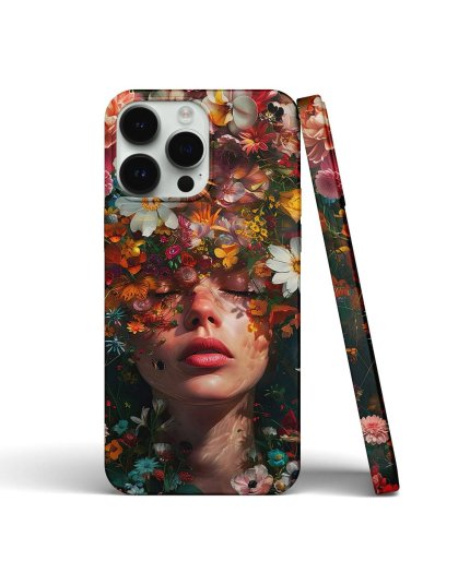 Coque iPhone Art Floral et Femme Bohème