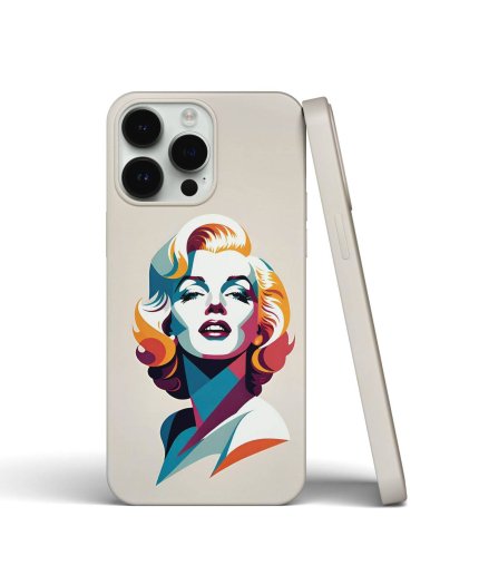 Coque iPhone Portrait artistique de Marilyn Monroe en style pop art